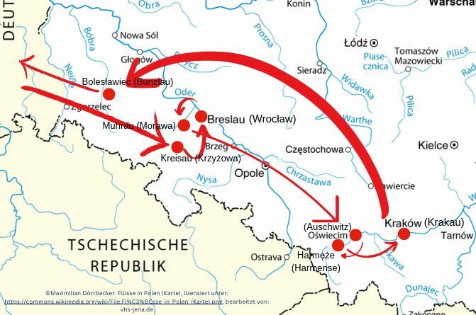 Kartenausschnitt Südpolen