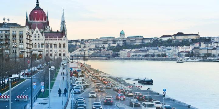 Straße in Budapest