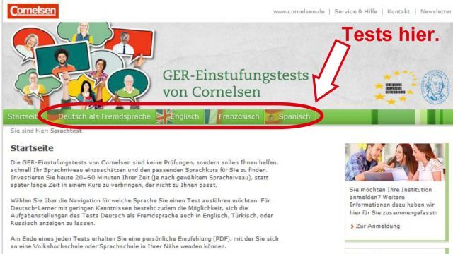 Einstufungstests Sprachen Cornelsen